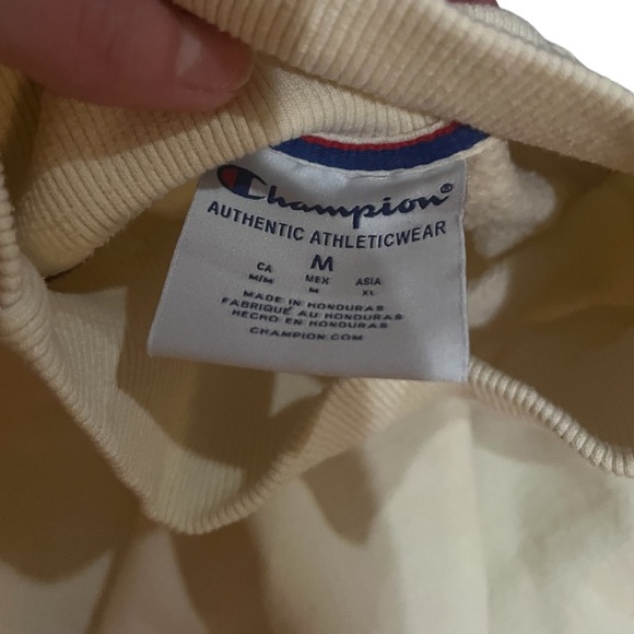 Champion Cream Mock Neck Pull Over Sweatshirt - Picture 5 of 5